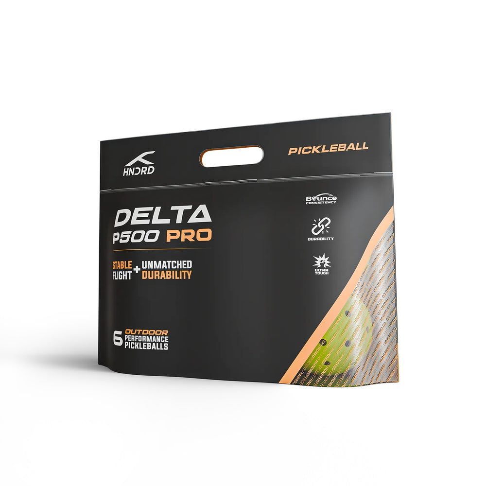 Hundred Delta P500 Pro Outdoor-40 Hole Pickleball Balls, Neon Yellow - Pack of 6 - Best Price online Prokicksports.com