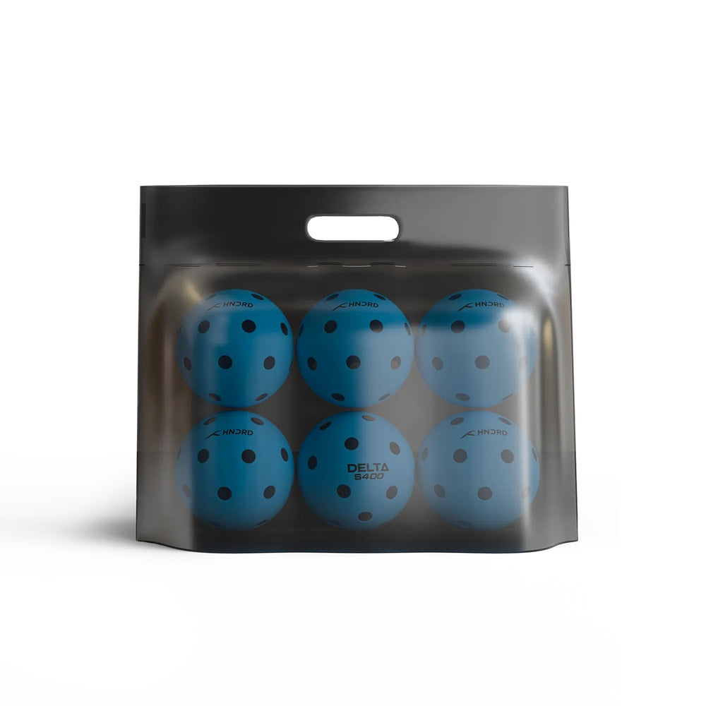 Hundred Delta S400 Indoor-26 Hole Pickleball Balls, Blue - Pack of 6 - Best Price online Prokicksports.com