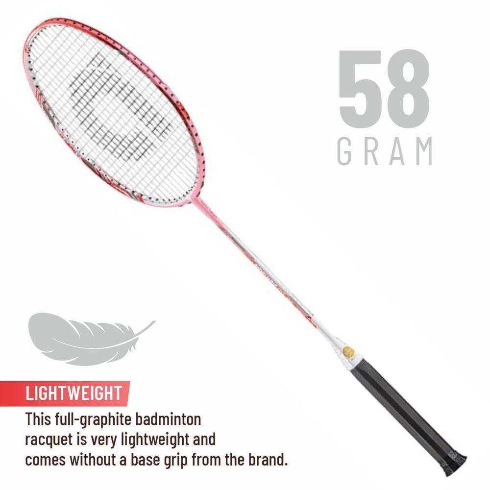 Apacs Feather Weight 55 Unstrung Badminton Racquet | Ultra-Light 58g Frame | High Modulus Graphite | Powerful Smash Control | Advanced Speed Racquet
