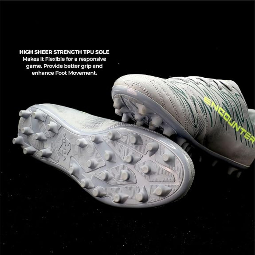 NIVIA Encounter MG 11 Football Shoes | Lightweight Multi-Ground Football Studs with TPU Outsole & Synthetic Leather Upper - Best Price online Prokicksports.com