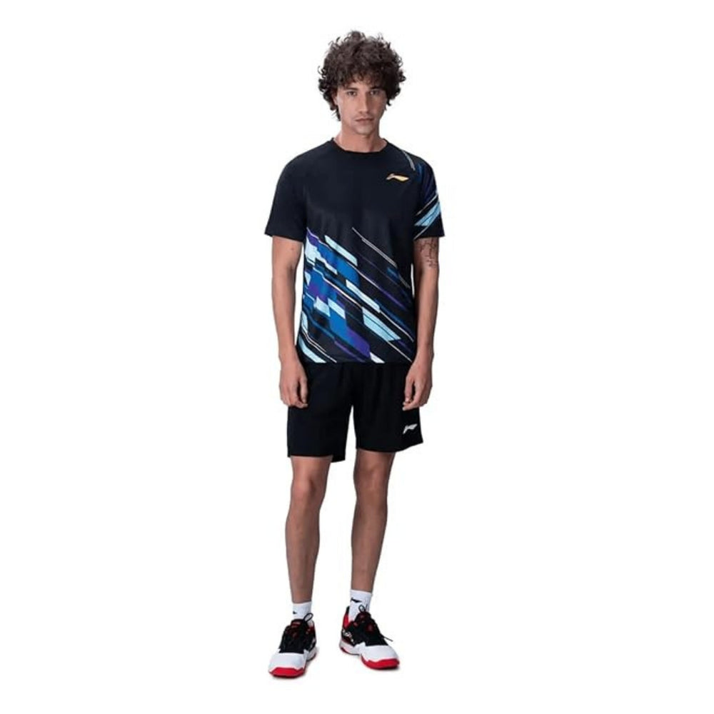 Li-Ning ATSUA43 Men’s Round Neck Badminton T-Shirt – 100% Polyester, Lightweight, Quick-Dry, Breathable Sports Tee - Best Price online Prokicksports.com