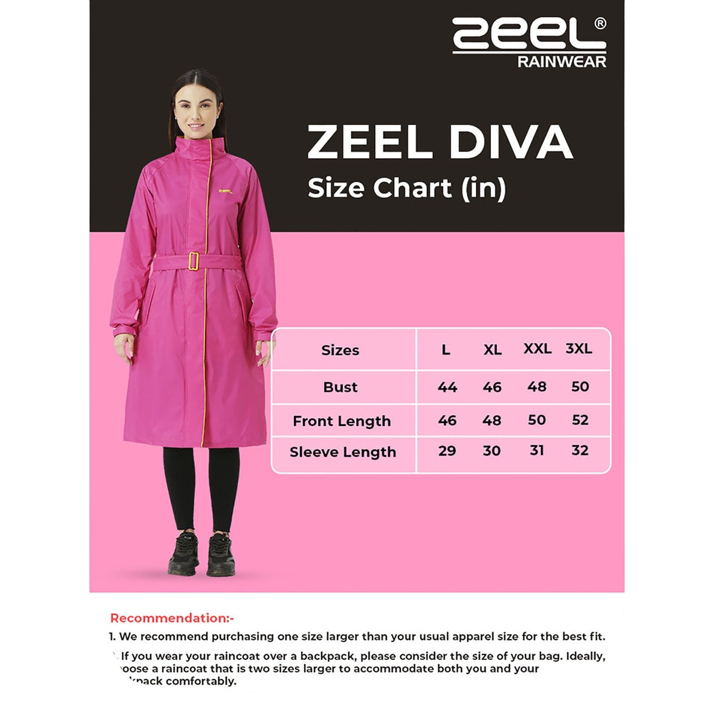 Zeel Diva Women's Trench Coat – Stylish Long Overcoat for Women, Ideal for Winter Wear, Formal Outfits, Travel, Office, and Casual Layering