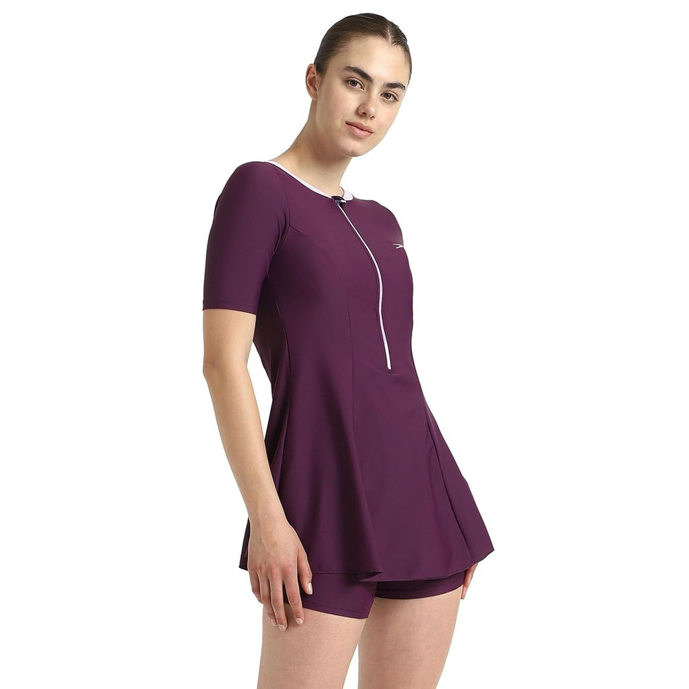 Speedo Women’s Endurance10 Closedback Sleeved Swimdress With Boyleg – Chlorine‑Resistant UPF 40+ Modest Swimwear - Best Price online Prokicksports.com