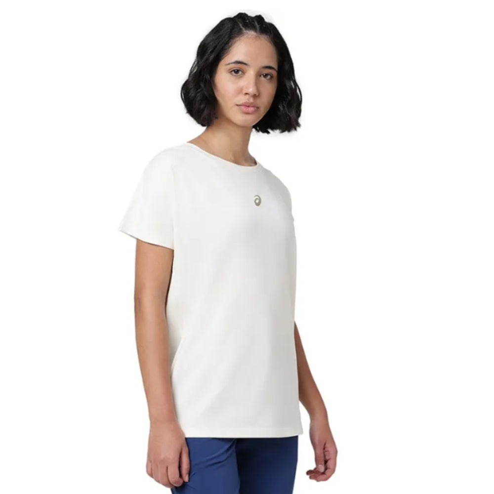 ASICS Gathered Shoulder SS Top for Women | Round Neck Sports T-Shirt - Best Price online Prokicksports.com