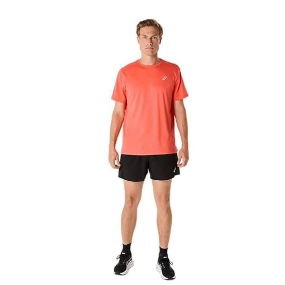 ASICS Silver SS Top Men T-Shirt Roundneck | Lightweight Breathable Tee for Training & Everyday Wear - Best Price online Prokicksports.com