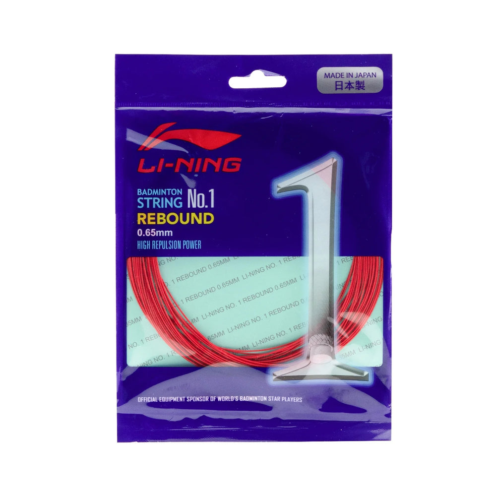Li-Ning No.1 Rebound Badminton String (0.65mm) | High Repulsion Power String for Speed, Control & Crisp Feel - Best Price online Prokicksports.com