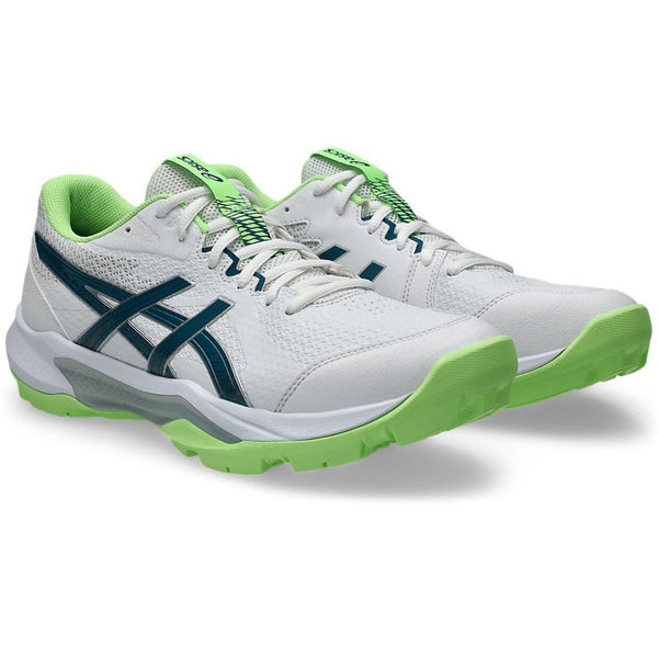 ASICS Gel-Peake 3 Cricket Rubber Shoes – White/Dark Teal | Superior Grip & Comfort for All-Round Cricket Performance