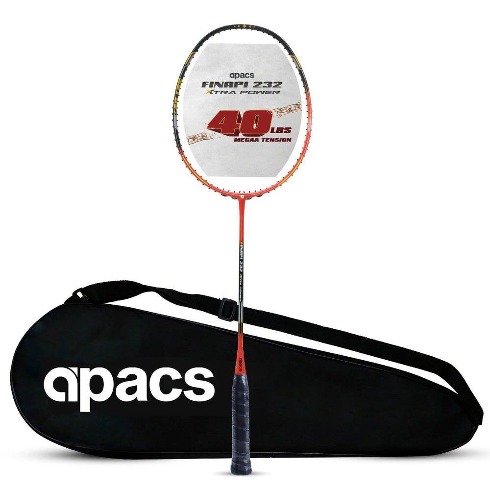 Apacs Finapi 232 Xtra Power Unstrung Badminton Racquet | Lightweight Graphite Frame | High Tension | Powerful Smash Control | Ideal for Intermediate & Advanced Player - Best Price online Prokicksports.com