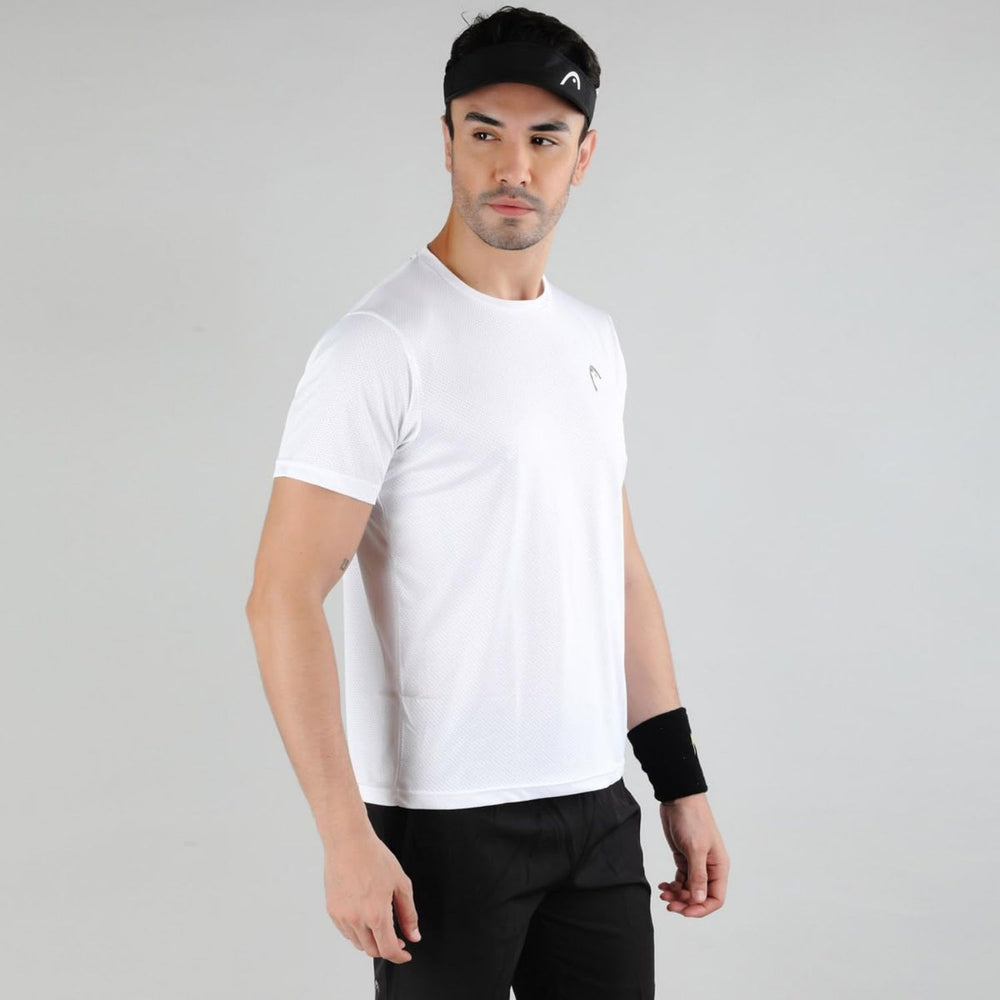 HEAD HCD Model Men's Round Neck T-Shirt – 100% Polyester | Moisture-Wicking, Lightweight Crew Neck, Athletic Fit - Best Price online Prokicksports.com