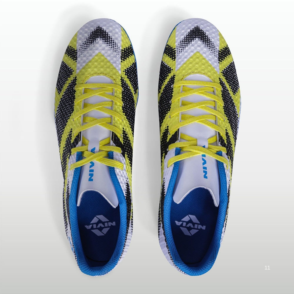 NIVIA Dagger Football Shoes – TPU Fusion Zero-Stitch Upper, Mesh Layered, EVA Sockliner, High-Traction TPU Outsole | Precision Grip, Lightweight Speed, Control for Hard Ground - Best Price online Prokicksports.com