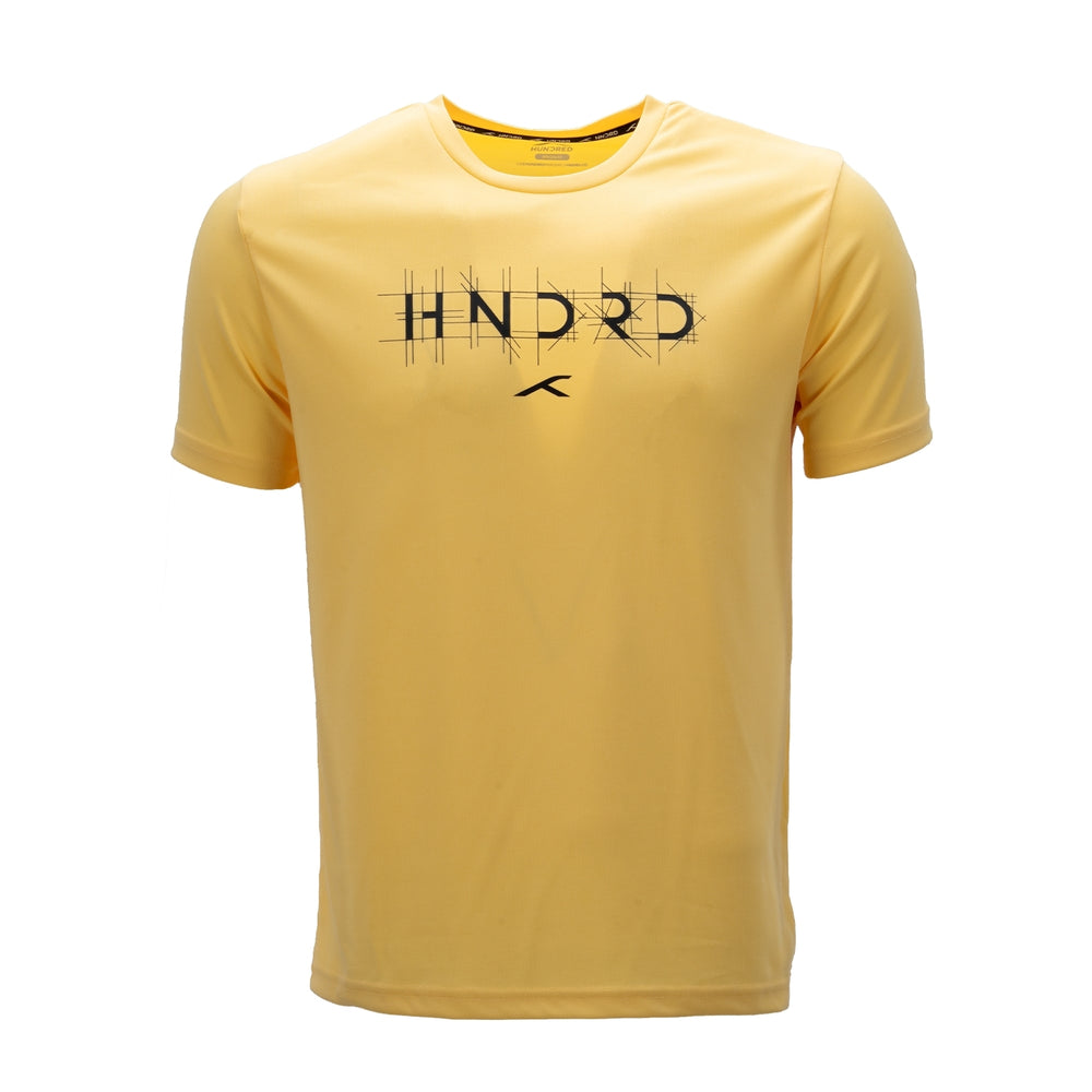 Hundred HBTS-5M333 Men’s Badminton T-Shirt | Quick Dry Round Neck Sports Tee for Training & Matches | Lightweight Performance Wear - Best Price online Prokicksports.com