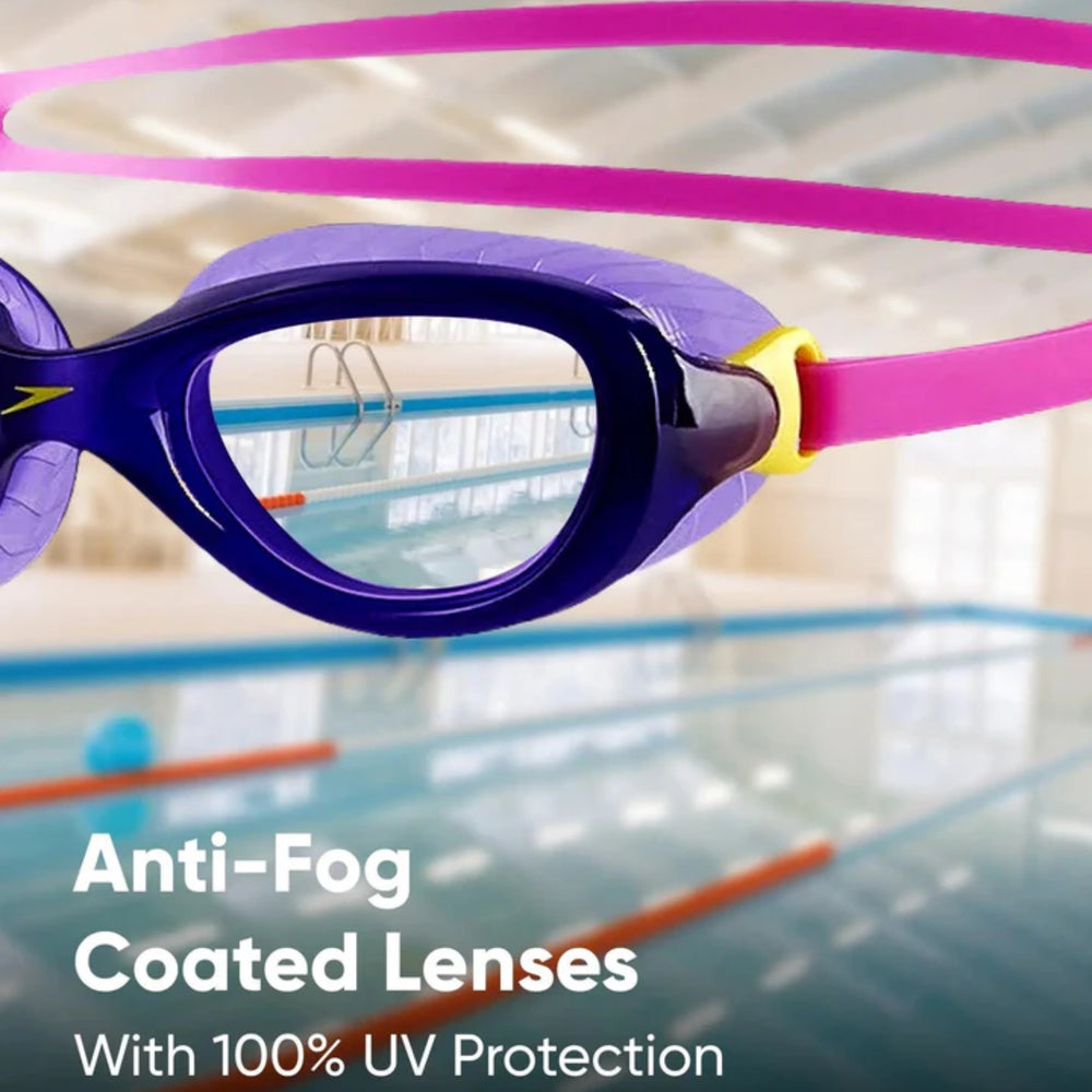 Speedo Futura Classic Swimming Goggles – Adult/Junior | Anti-Fog UV Protection Lenses with Soft Seal, Flexible One-Piece Frame & Adjustable Strap for Comfortable Swim Training - Best Price online Prokicksports.com