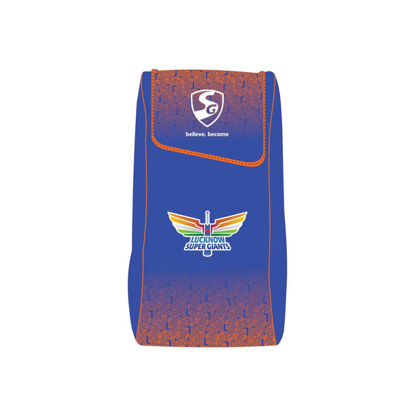 SG X LSG 3.0 Duffle Cricket Kitbag, Youth (Blue/Orange) Official Lucknow Super Giants Cricket Bag | Spacious 3 Compartments | Water-Resistant Base | Premium Team Edition