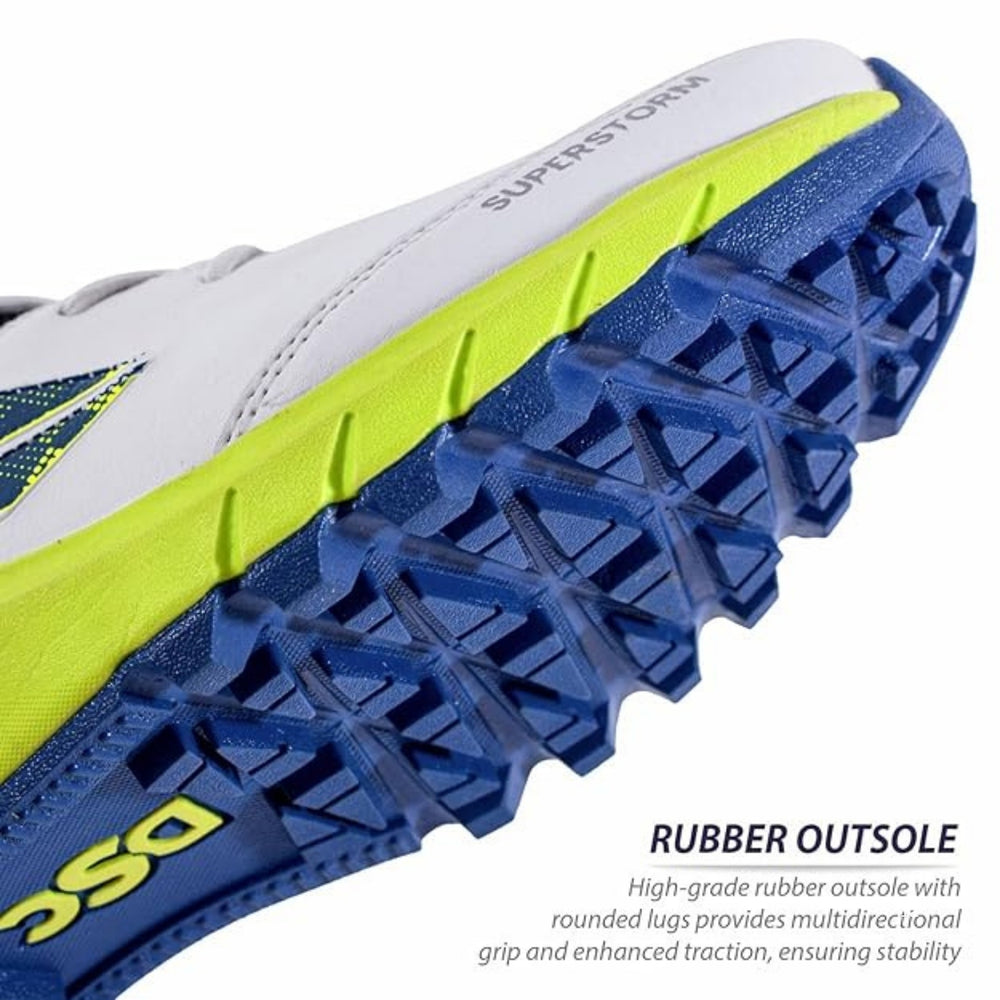DSC Superstorm Cricket Shoes with Rubber Studs – Lightweight Durable Cricket Footwear for All Surfaces with Enhanced Grip, Comfort, and Performance - Best Price online Prokicksports.com