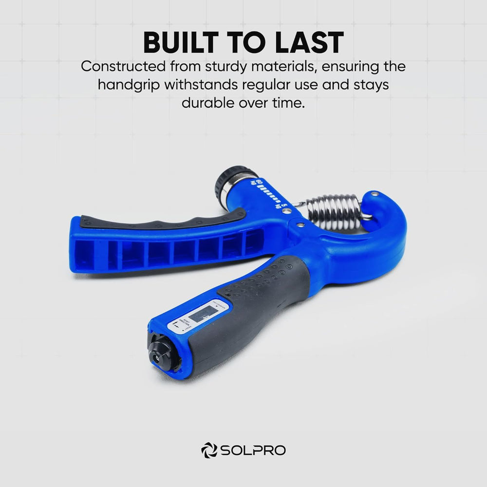 Solpro SHG-046 Velgrip Adjustable Hand Grip Strengthener – 5-60kg Resistance, Mechanical Counter, Forearm & Finger Exerciser for Men & Women, Home & Gym Use - Best Price online Prokicksports.com