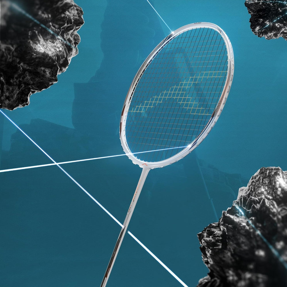 Hundred Hyfonic Lazer Strung Badminton Racquet | Carbon Fibre Frame with Dual Aerodynamic Technology | Precision Control Series - Best Price online Prokicksports.com