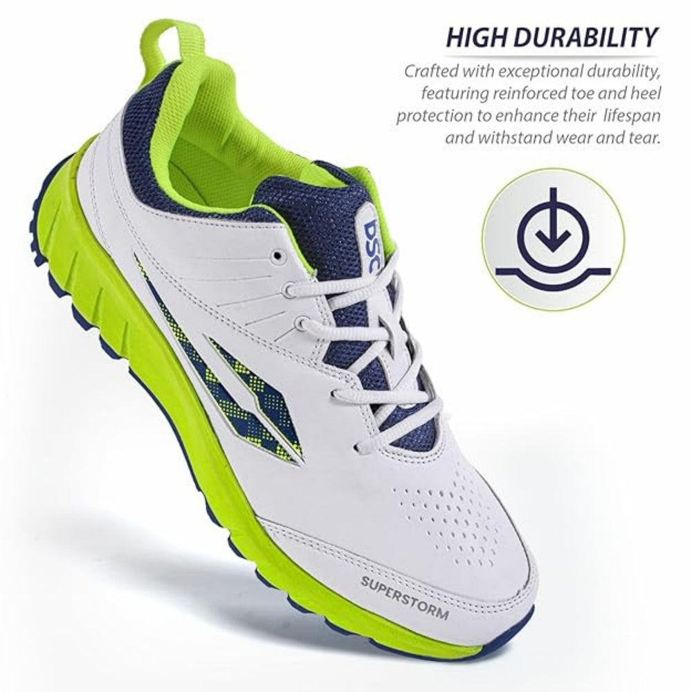 DSC Superstorm Cricket Shoes with Rubber Studs – Lightweight Durable Cricket Footwear for All Surfaces with Enhanced Grip, Comfort, and Performance - Best Price online Prokicksports.com