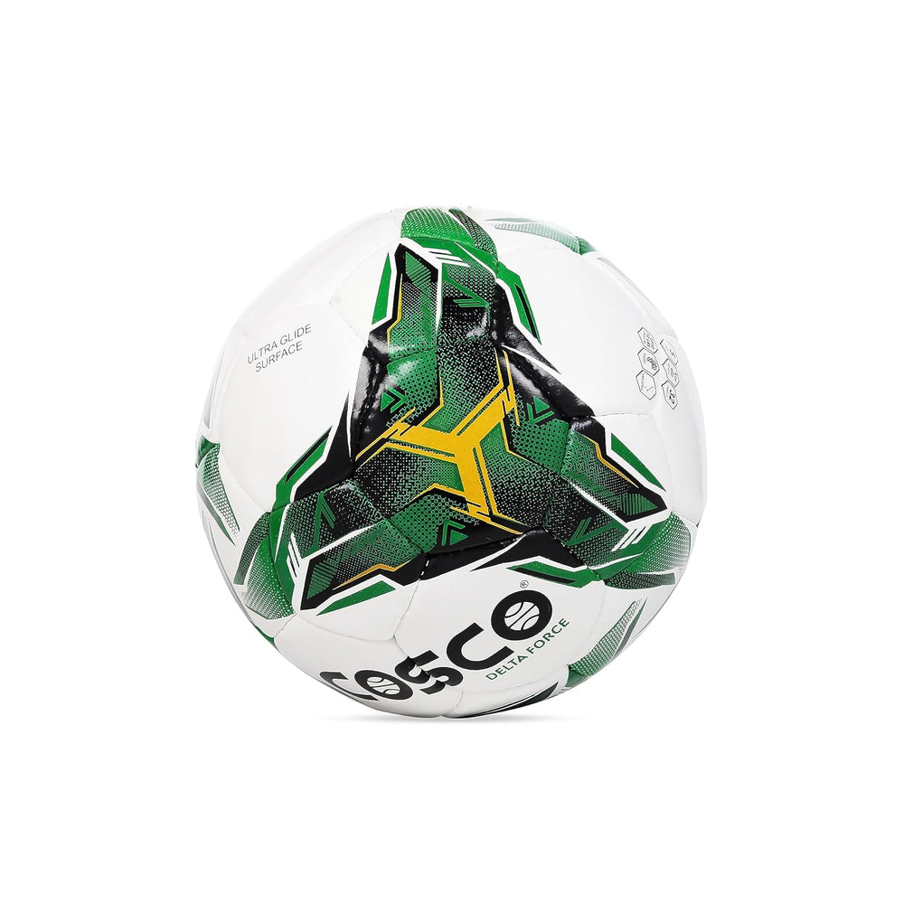Cosco Delta Force Football Size 5 – Durable Machine-Stitched Ball for Training, School Matches, and Outdoor Play on Grass or Hard Ground - Best Price online Prokicksports.com