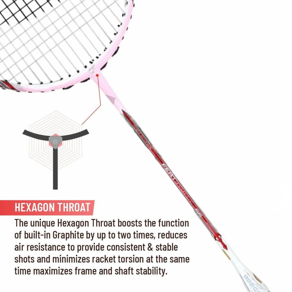 Apacs Feather Weight 55 Unstrung Badminton Racquet | Ultra-Light 58g Frame | High Modulus Graphite | Powerful Smash Control | Advanced Speed Racquet