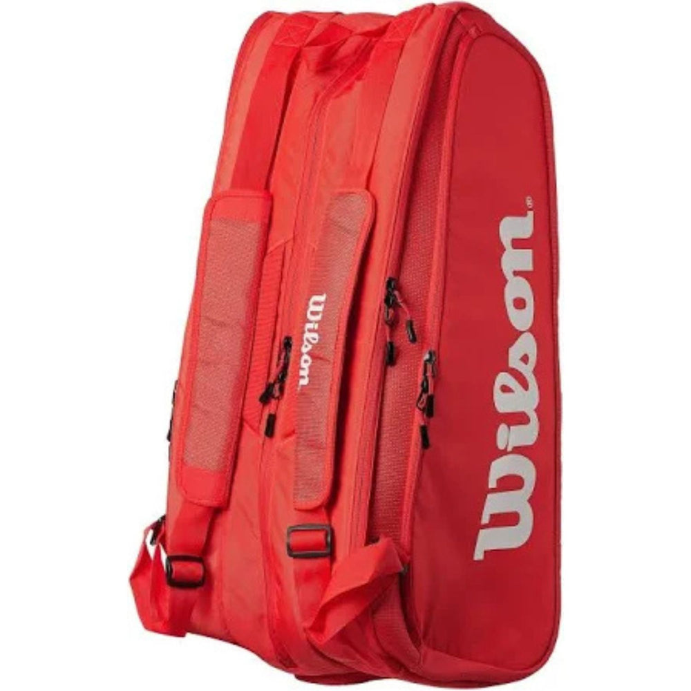 Wilson Super Tour 15PK Tennis Racquet Bag – WR8036601001 - Red | Premium 15 Racquet Bag with Thermo guard, Ample Storage & Professional Travel Design - Best Price online Prokicksports.com