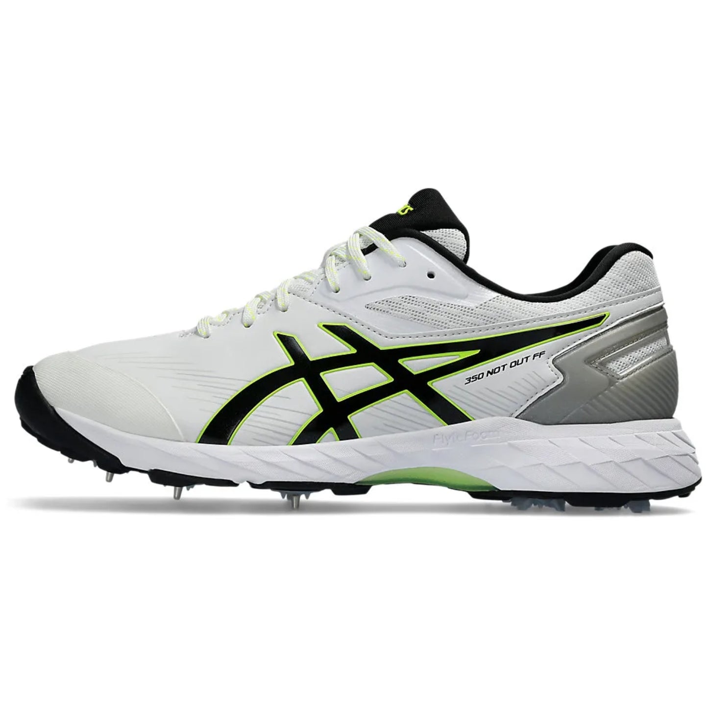 ASICS 350 Not Out FF Men's Cricket Spike Shoes, White/Black - Best Price online Prokicksports.com