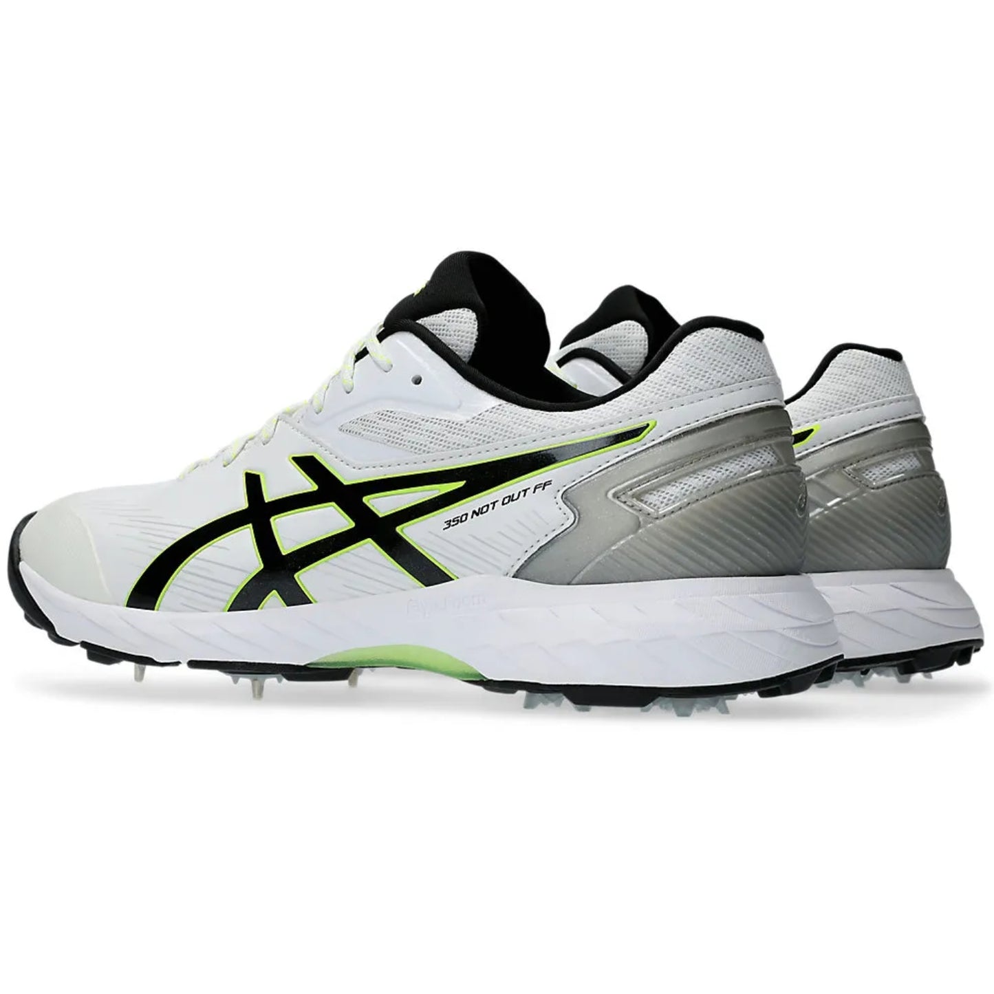 ASICS 350 Not Out FF Men's Cricket Spike Shoes, White/Black - Best Price online Prokicksports.com