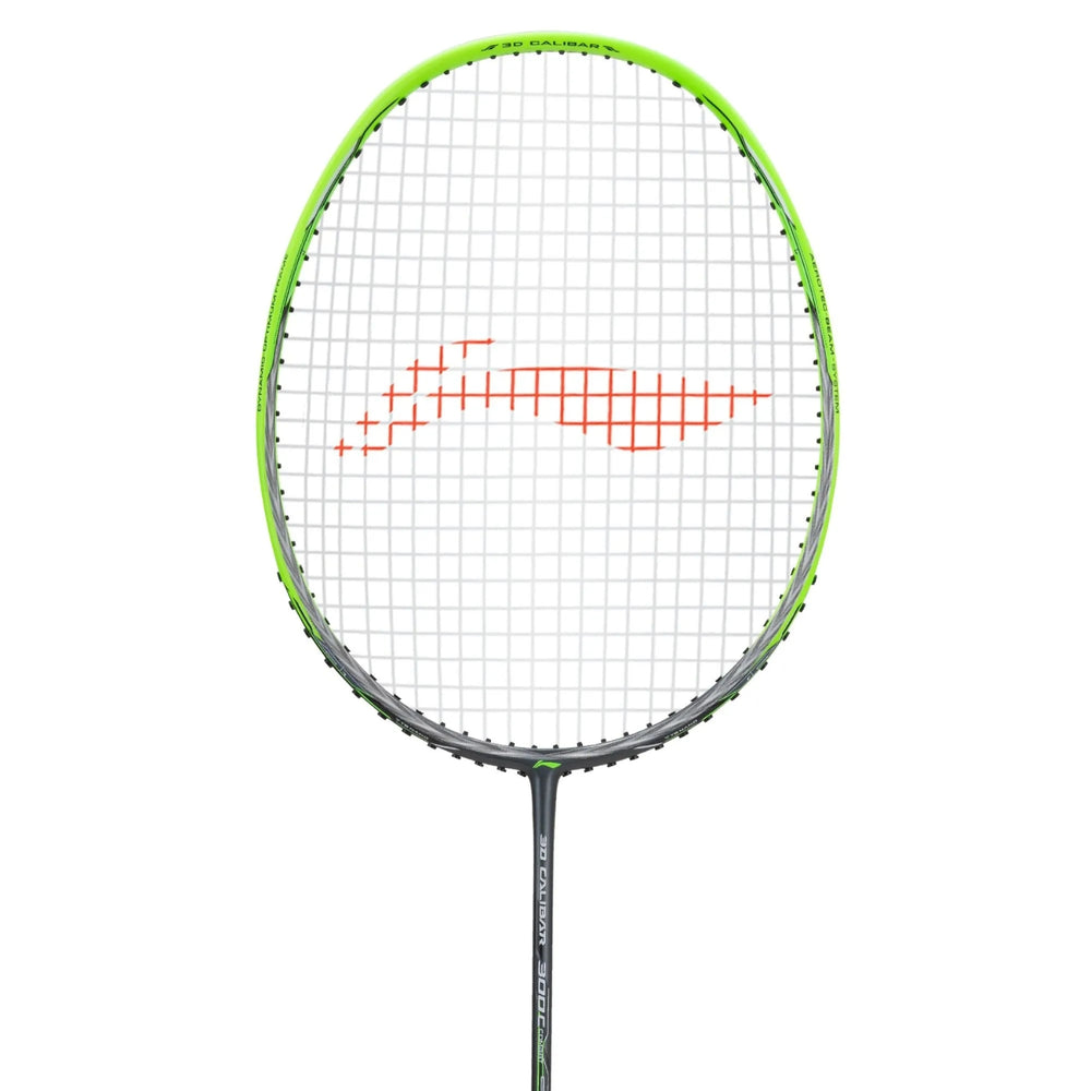 Li-Ning 3D Calibar 300 Combat Unstrung Badminton Racquet, Dark Grey/Green - Best Price online Prokicksports.com
