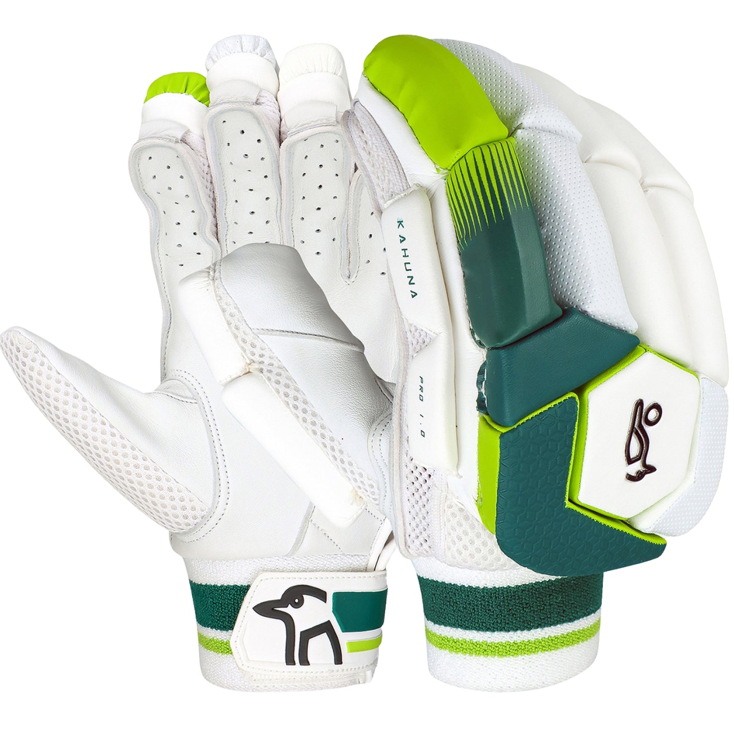 Kookaburra Kahuna Pro 1.0 Left Hand Batting Gloves | Premium Test-Level Protection | Leather Palm Gloves for Professionals - Best Price online Prokicksports.com