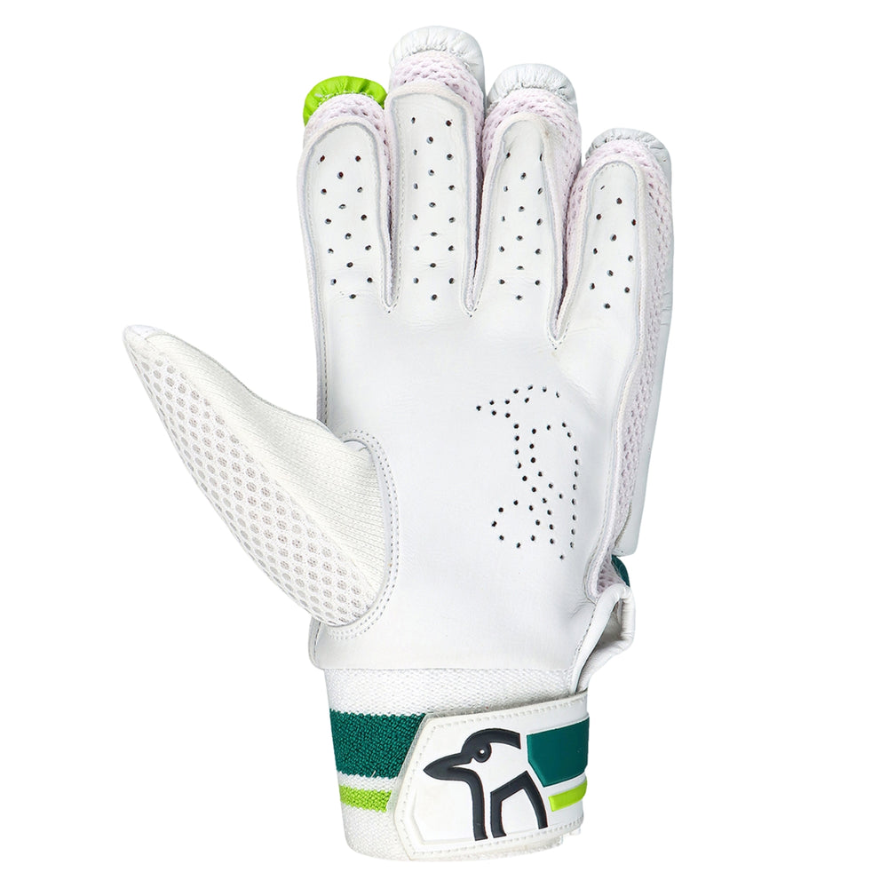 Kookaburra Kahuna Pro 8.0 Batting Gloves – Left Hand | Lightweight Cricket Gloves for Comfort & Protection | White/Green - Best Price online Prokicksports.com