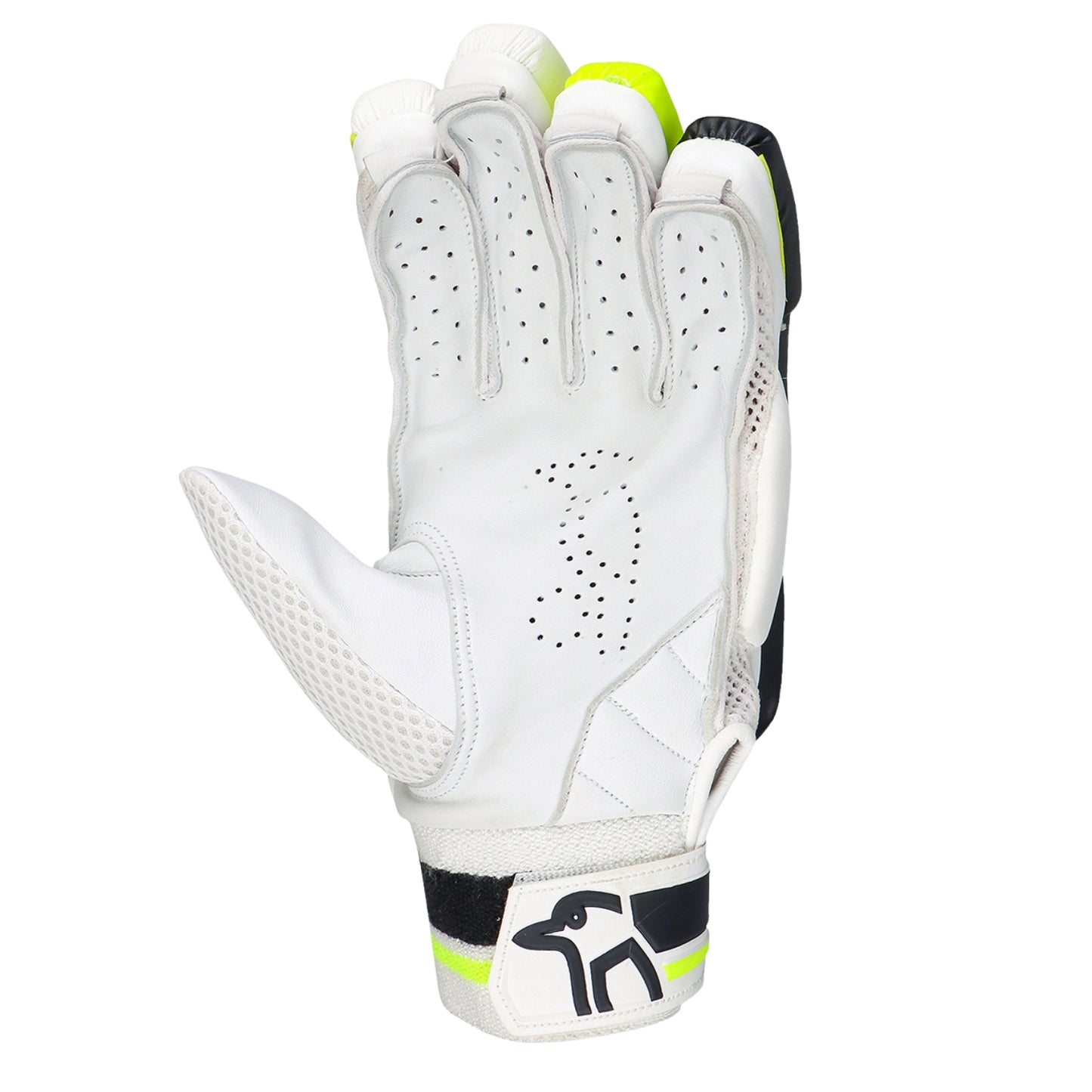 Kookaburra Beast Pro Players Left Hand Batting Gloves – Adult | Premium Protection & Aggressive Styling | White/Black/Orange - Best Price online Prokicksports.com