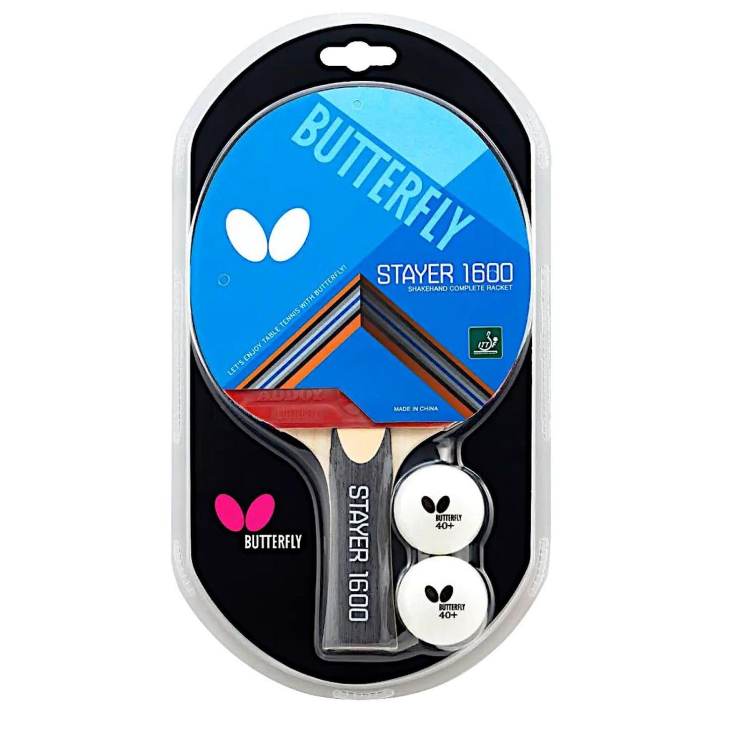 Butterfly Stayer 1600 Table Tennis set (1 TT Bat + 2 Balls) - Best Price online Prokicksports.com