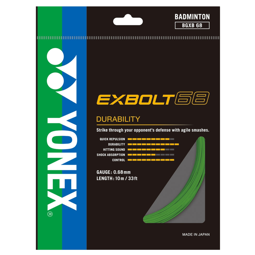Yonex Exbolt 68 Badminton String – High Repulsion Power, Quick Response, Durable & Control-Oriented String for Advanced Players - Best Price online Prokicksports.com