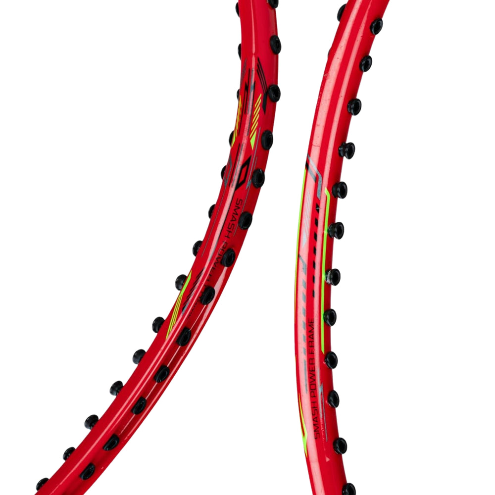 Li-Ning Mega Power MP8 Strung Badminton Racquet, G5 - Fire Red - Best Price online Prokicksports.com