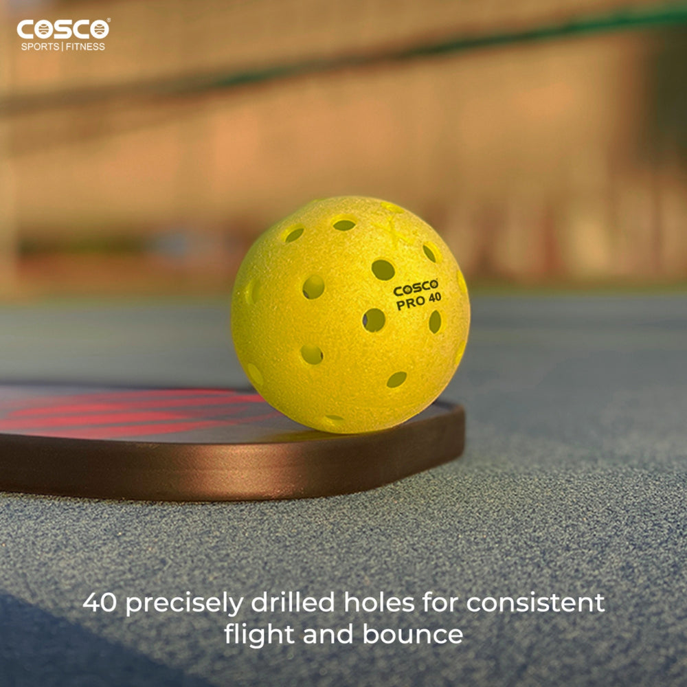 Cosco Pro 40 Outdoor Pickle Ball, Pack of 3 - Best Price online Prokicksports.com