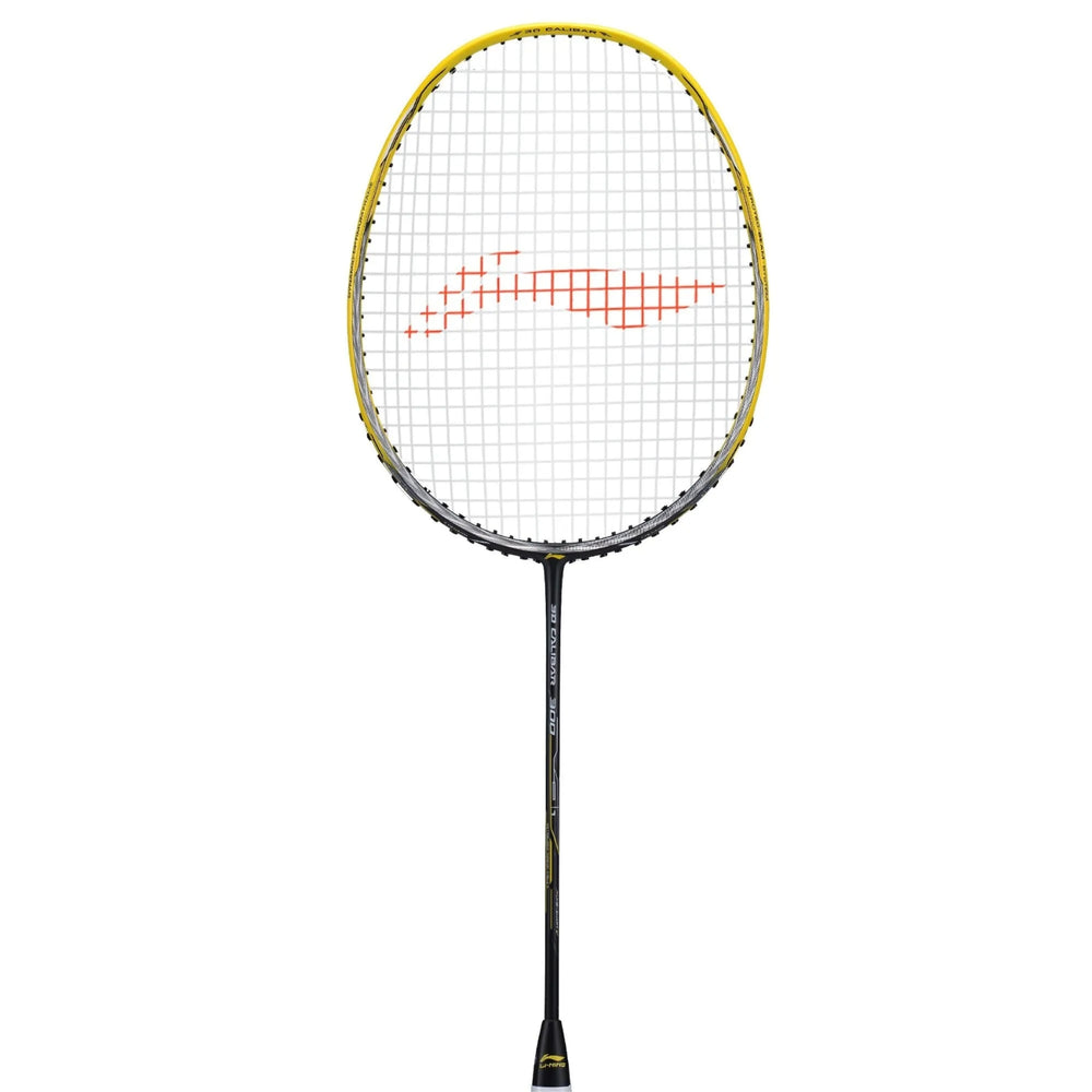 Li-Ning 3D Calibar 300 Badminton Racquet (G6) | 83g Ultra-Light Frame | Unstrung | Yellow/Grey | High Modulus Carbon Fiber | Power & Control Performance - Best Price online Prokicksports.com