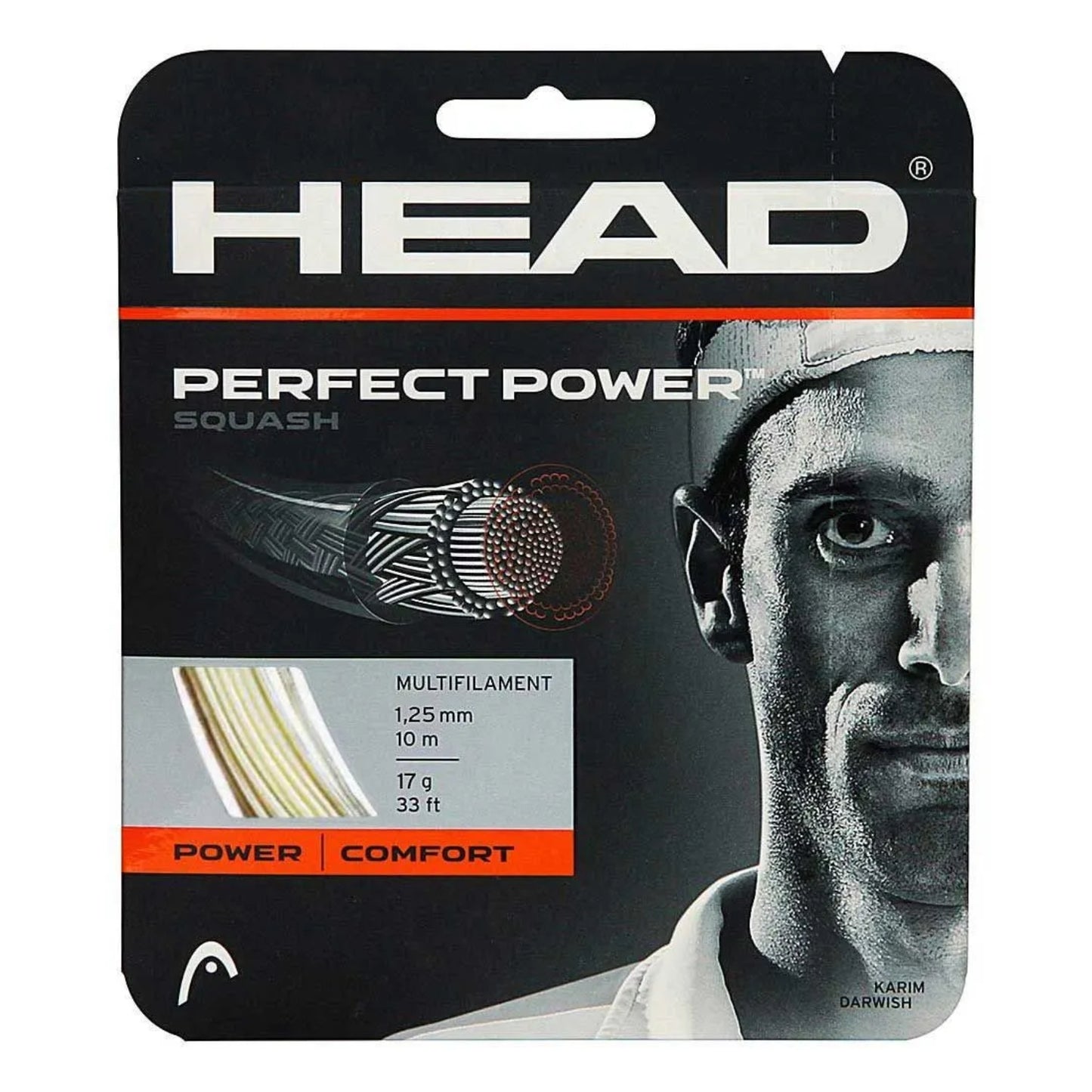 Head Perfect Power Squash String 17g (White) - Best Price online Prokicksports.com