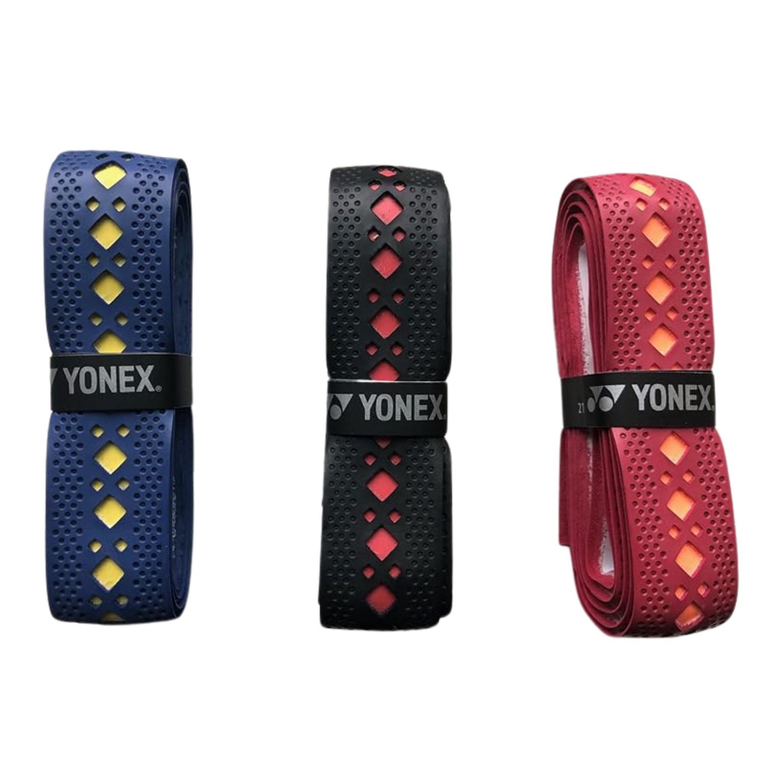 Yonex AC 7405 E2T Diamond Badminton Grip – Assorted Colors Can