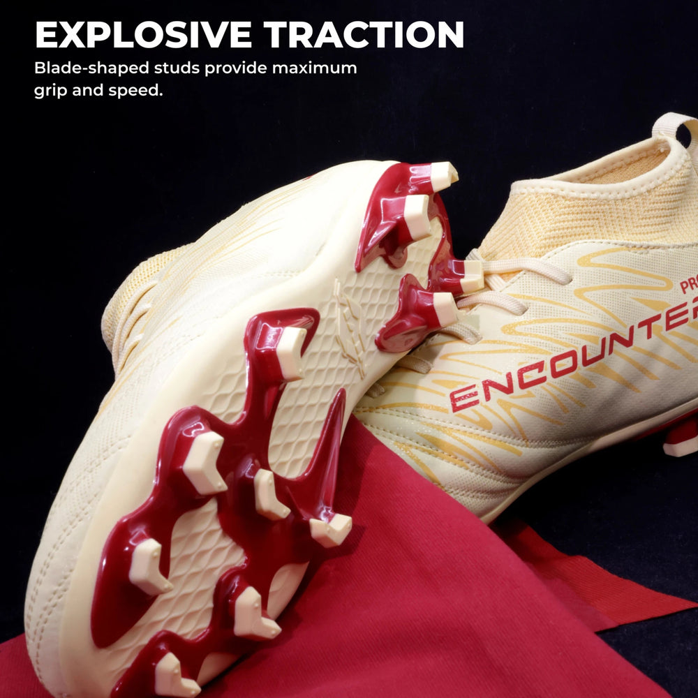 NIVIA Encounter Pro 11 Football Shoes | Lightweight TPU Football Studs with Dynamic Ankle Collar & Precision Ball Control - Best Price online Prokicksports.com