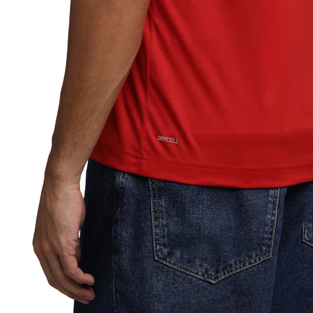 PUMA RCB Takedown Tee 2026 V-Neck T-Shirt for Men | Lightweight Polyester Fabric with dryCELL Technology & Official RCB Branding for Fan Wear - Best Price online Prokicksports.com