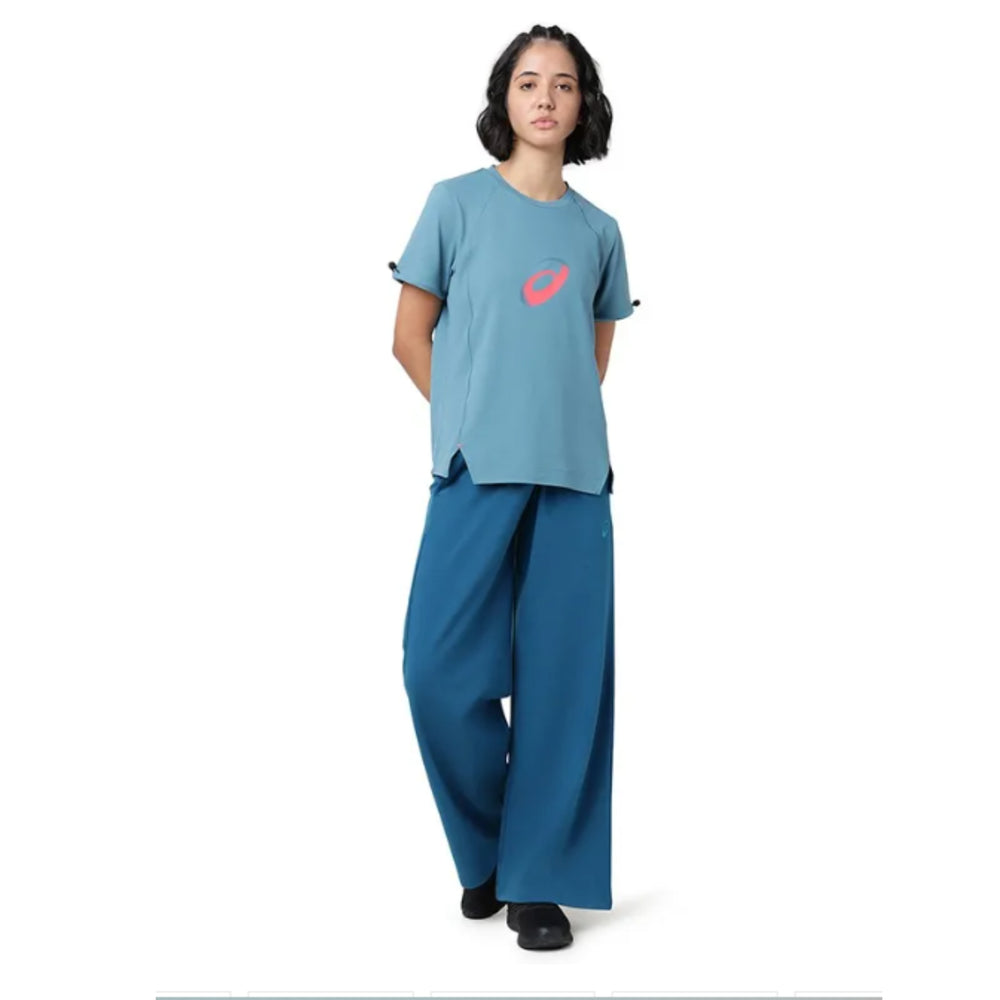 ASICS Drawstring Sleeve SS Top for Women | Round Neck Sports T-Shirt - Best Price online Prokicksports.com