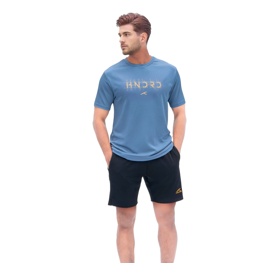 Hundred HBTS-5M333 Men’s Badminton T-Shirt | Quick Dry Round Neck Sports Tee for Training & Matches | Lightweight Performance Wear - Best Price online Prokicksports.com
