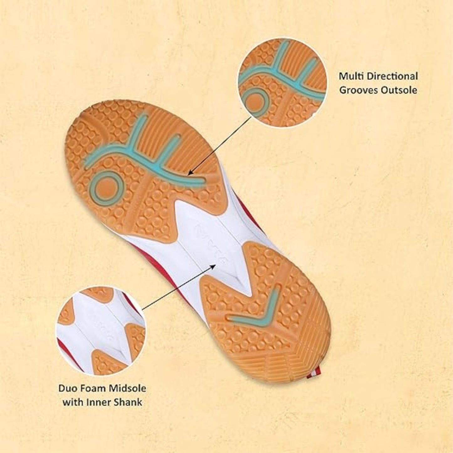 Nivia HY-Court 2.1 Badminton Shoes for Men | Non-Marking Sole | Cushioned Insole | Breathable Mesh | Lightweight Design - Best Price online Prokicksports.com
