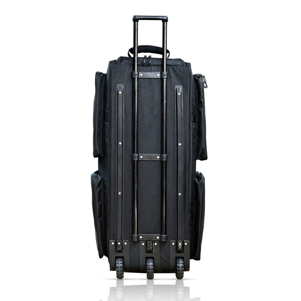 SF SS-27 Cricket Kit Bag Wheelie with Trolley - Black | Spacious Wheeled Cricket Duffle Bag | Premium Durable Kit Storage for Professional & Club Cricketers - Best Price online Prokicksports.com