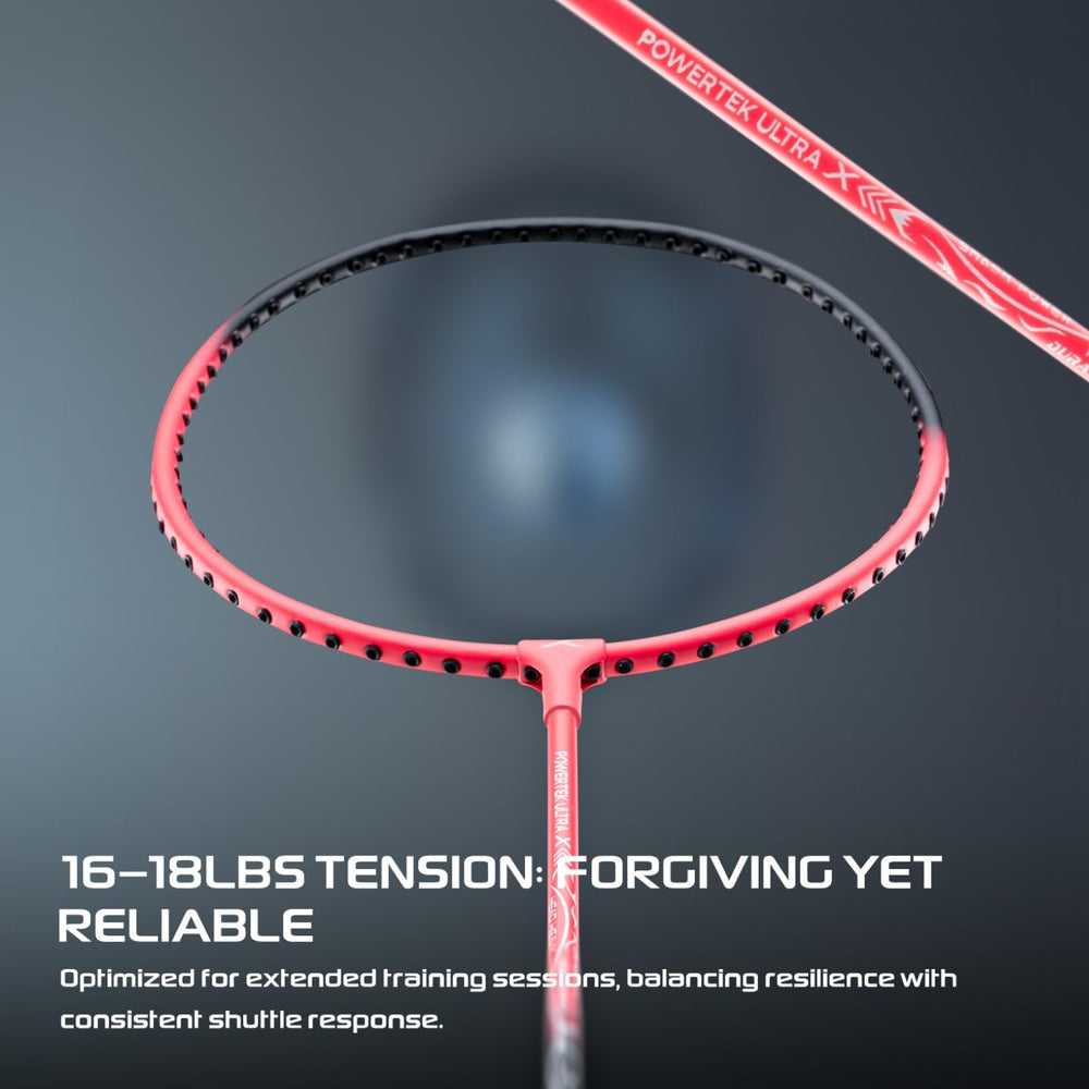 Hundred Powertek Ultra X Strung Badminton Set (2 Racquets) | Lightweight Aluminium Frame with Head-Heavy Balance, Full Cover | Beginner Friendly Combo Kit - Best Price online Prokicksports.com