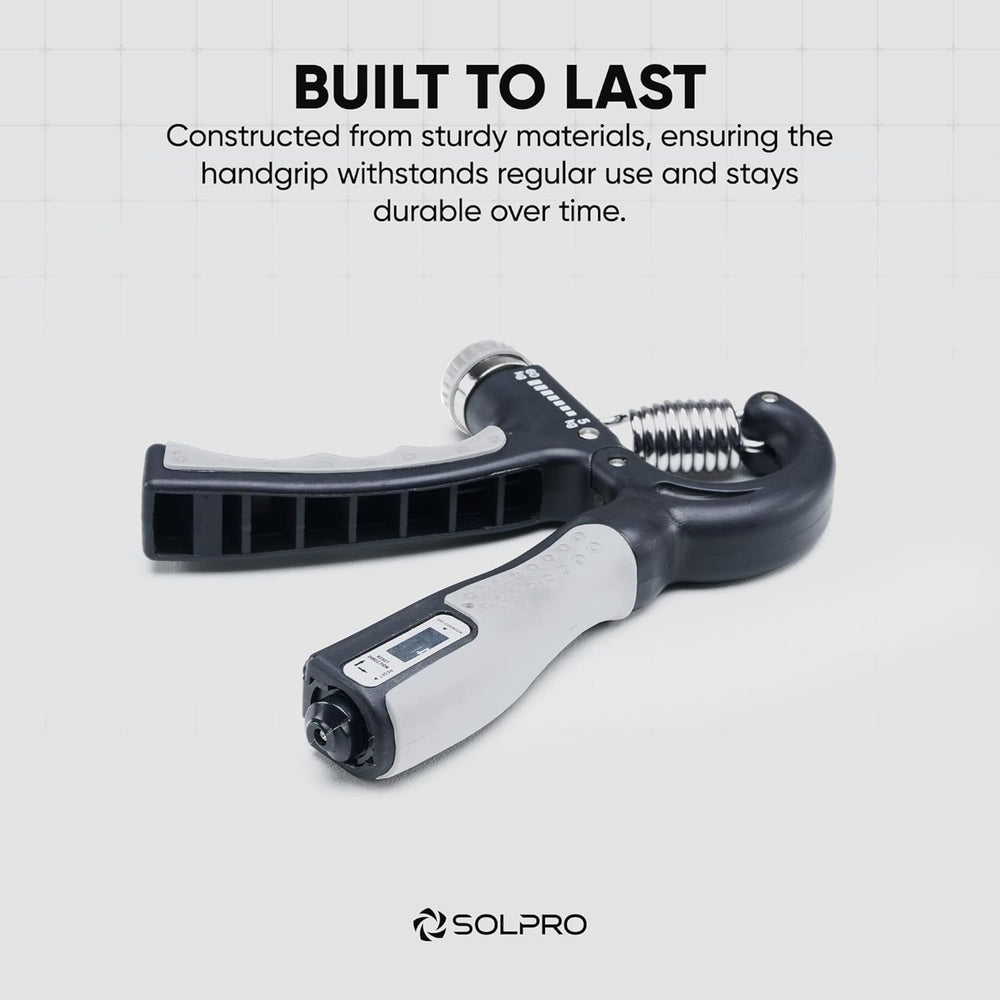 Solpro SHG-046 Velgrip Adjustable Hand Grip Strengthener – 5-60kg Resistance, Mechanical Counter, Forearm & Finger Exerciser for Men & Women, Home & Gym Use - Best Price online Prokicksports.com