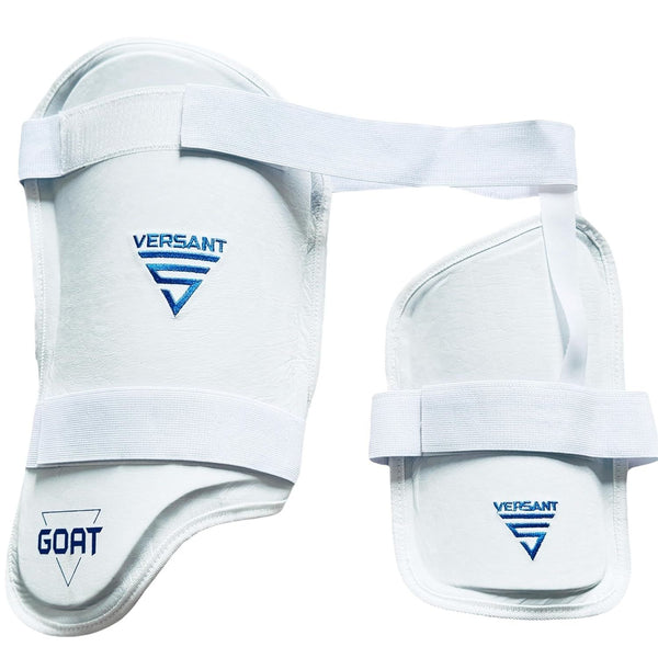 Versant GOAT Shield Right Hand Thigh Pad – White Medium (DTO Tech Foam Impact Protection with Premium Leather)