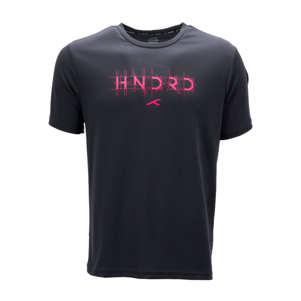 Hundred HBTS-5M333 Men’s Badminton T-Shirt | Quick Dry Round Neck Sports Tee for Training & Matches | Lightweight Performance Wear - Best Price online Prokicksports.com