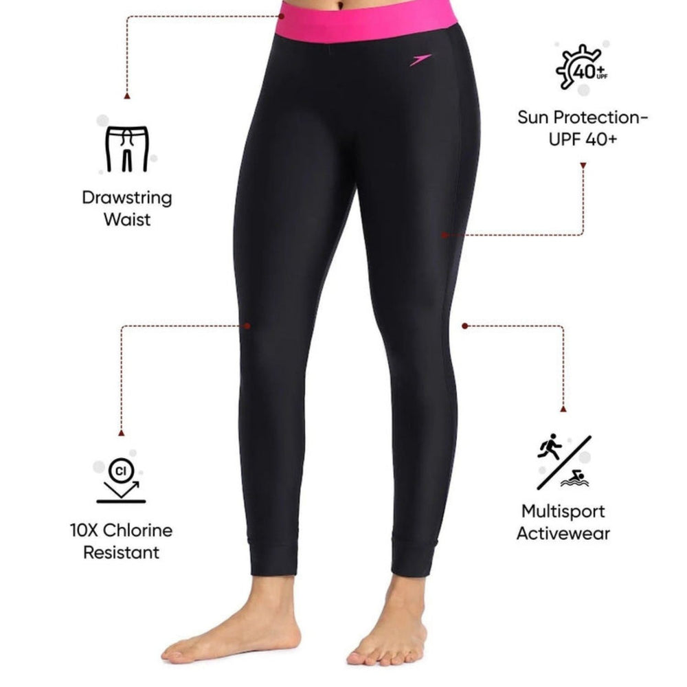 Speedo AF Women’s Endurance 10 Solid Contrast Swim Legging – Chlorine Resistant Quick Dry Swimwear Tights for Training & Water Sports - Best Price online Prokicksports.com