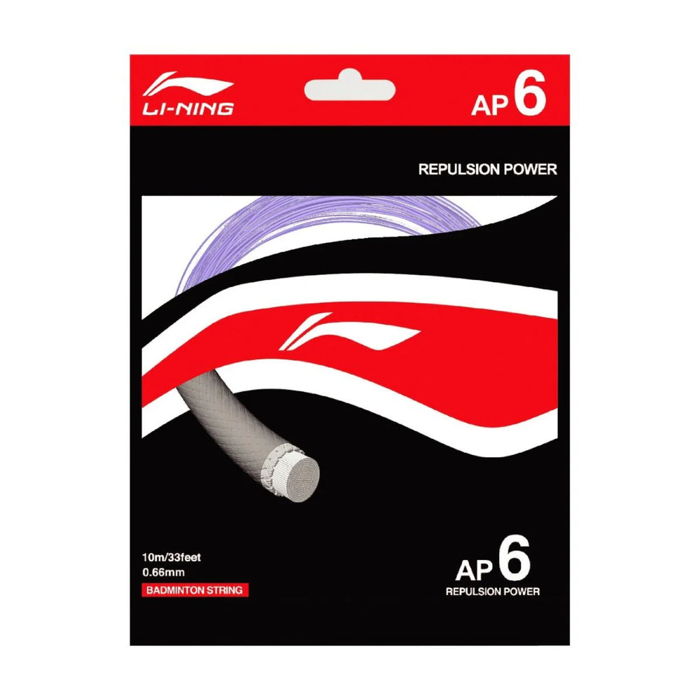 LI-Ning AP6 Badminton String (0.66mm) – AXJL034 | High Repulsion String with Durable Coating & Clear Hitting Sound - Best Price online Prokicksports.com