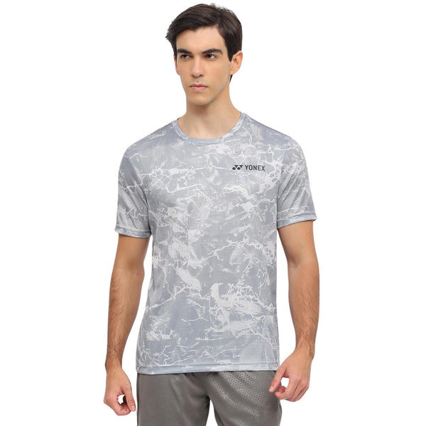 Yonex 2963 Men’s Round Neck T‑Shirt – TruDry Quick‑Dry Polyester, Lightweight & Breathable Essentia 3 Badminton/Tennis Tee